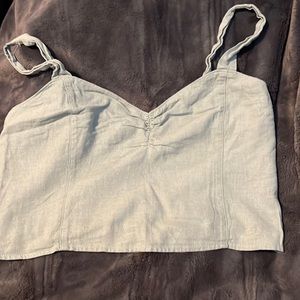 Abercrombie & Fitch Linen Crop Top